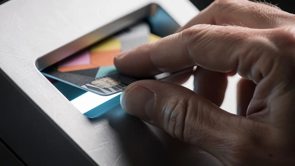 Borne de mise à jour de carte Vitale dans une pharmacie moderne