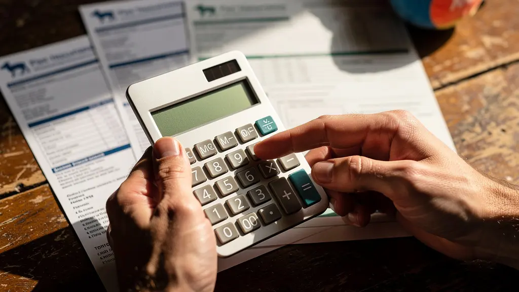 Propriétaire calculant les économies d'assurance pour son chat d'intérieur