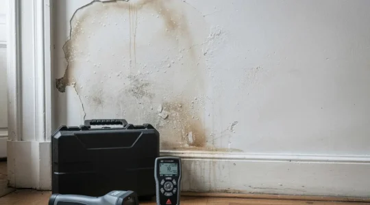 Détection d'une fuite d'eau dans un appartement avec inspection des canalisations