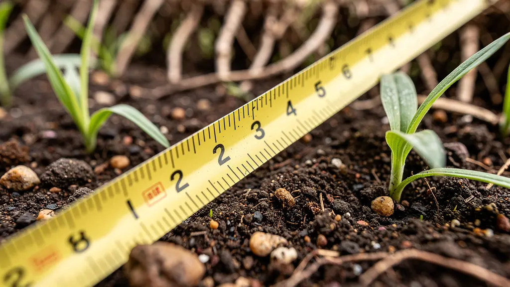 Vue aérienne d'un jardin montrant la mesure entre haie et clôture